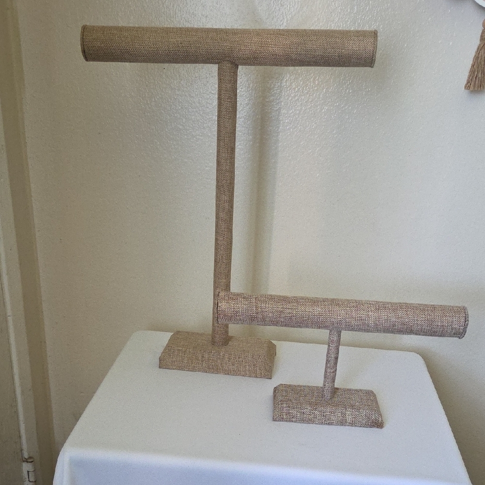 Tan Jewelry Display Stand Set